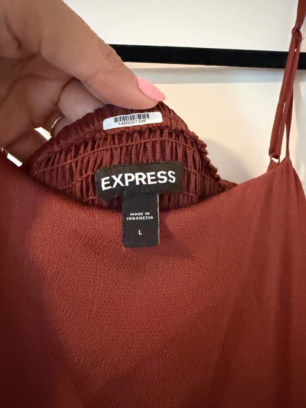 Express Rust Brown Spaghetti Strap Dress - Picture 3 of 5